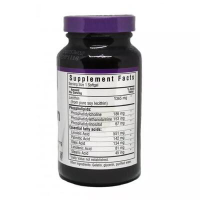 Натуральный Лецитин 1365 мг Bluebonnet Nutrition капсулы №90