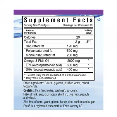 Омега-3 Формула для серця Bluebonnet Nutrition Omega-3 Heart Formula капсули №60