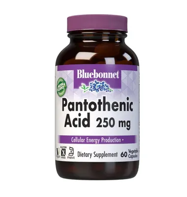 Пантотенова кислота (B5) 250 мг Bluebonnet Nutrition капсули №60