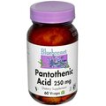 Пантотеновая кислота (B5) 250 мг Bluebonnet Nutrition капсулы №60