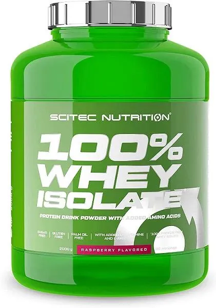 Протеїн сироватковий ізолят Scitec Nutrition 100% Whey Isolate малина, 1816 г