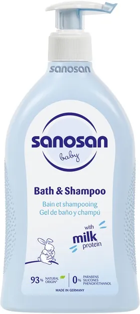 Шампунь-гель дитячий Sanosan Baby для купання 2 в 1, 500 мл