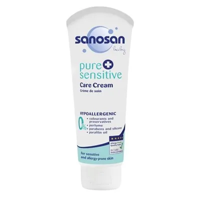 Крем дитячий Sanosan Baby pure+sensitive гіпоалергенний для догляду за обличчям та тілом, 100 мл