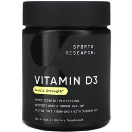 Вітамін Д3 Sports Research Vitamin D3 2000 МО, 360 мяких капсул