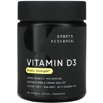 Вітамін Д3 Sports Research Vitamin D3 2000 МО, 360 мяких капсул