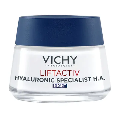 Крем для обличчя Vichy Liftactiv H.A. Hyaluronic Specialist нічний розгладжуючий з гіалуроновою кислотою для корекції зморшок, 50 мл