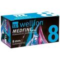 Голки для шприц-ручок Wellion MEDFINE plus одноразові стерильні, універсальні, 31G (0,25 х 8 мм), 100 штук
