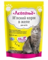Корм влажный для кошек Леопольд Мясная повседневный для выведения шерсти, 85 г