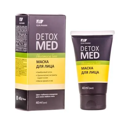 Маска для обличчя Elfa Pharm Detox Med, 40 мл