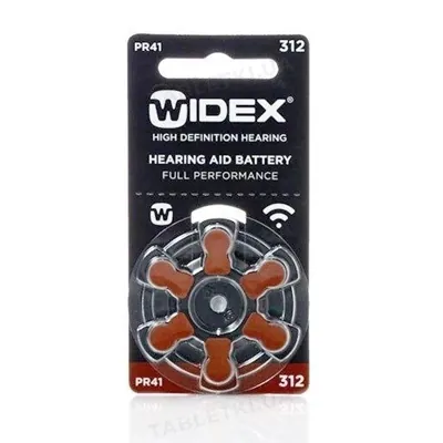 Батарейка для слухових апаратів Widex 312 AUX, 1 штука