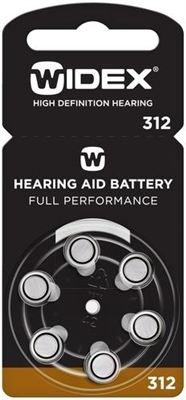 Батарейка для слуховых аппаратов Widex 312 AUX, 1 штука