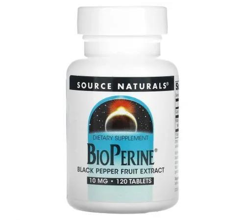 Биоперин Source Naturals Bioperine 10 мг, 120 таблеток