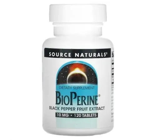 Біоперін Source Naturals Bioperine 10 мг, 120 таблеток