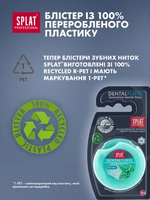 Зубна нитка Splat Professional тонка з волокнами срібла, 30 м