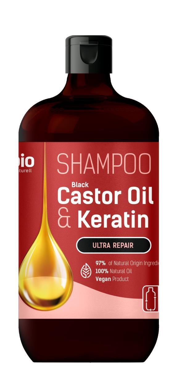Шампунь Bio Naturell Black Castor Oil & Keratin Ультравосстановление, 946 мл