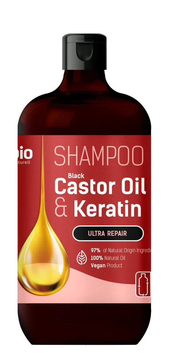 Шампунь Bio Naturell Black Castor Oil & Keratin Ультравідновлення, 946 мл