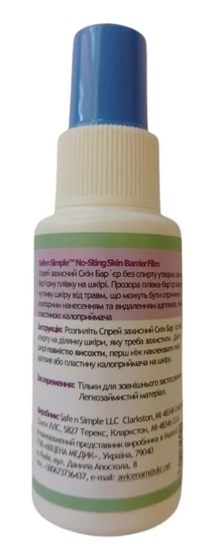 Спрей захисний Safe n Simple Скін Бар'єр без спирту, 60 мл