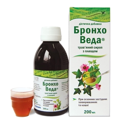 Бронхо Веда с плющем сироп травяной по 200 мл во флак.