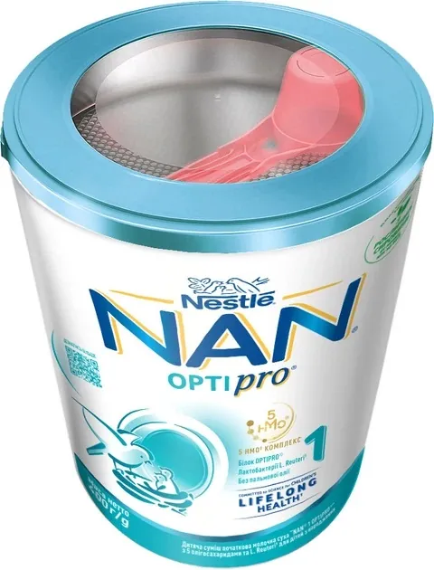 Суміш суха молочна NAN 1 Optipro з 5 олігосахаридами та L. Reuteri для дітей з народження, 400 г