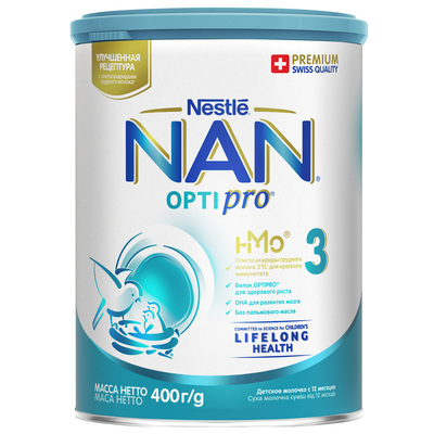 Суміш суха молочна NAN 3 Optipro для дітей з 12 місяців, 400 г