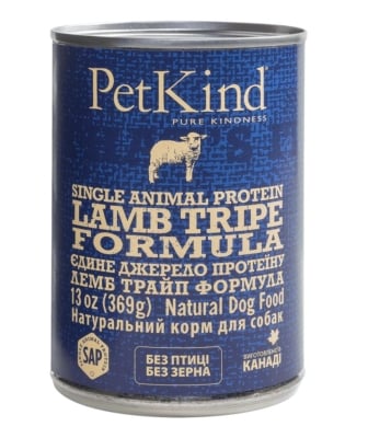 Консервы для собак PetKind Lamb Tripe Single Animal Protein Formula с новозеландским ягненком и овечьим рубцом, 369 г