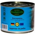 Консерва для кошек Baskerville с индейкой и рыбой, 200 г