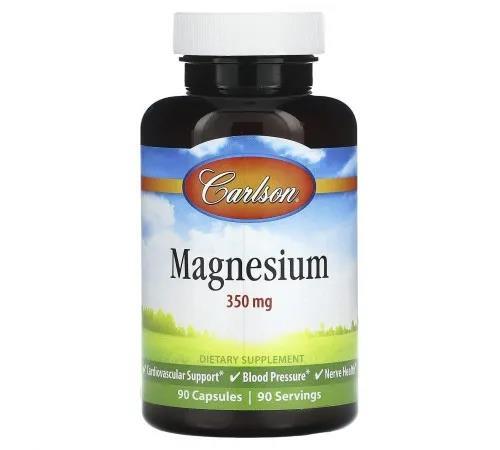 Магний Carlson Labs Magnesium 350 мг, 90 капсул