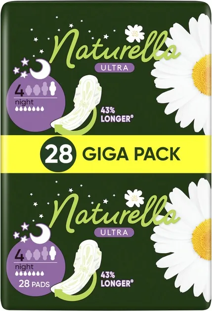 Прокладки гігієнічні Naturella Ultra Night 7 крапель, 28 шт