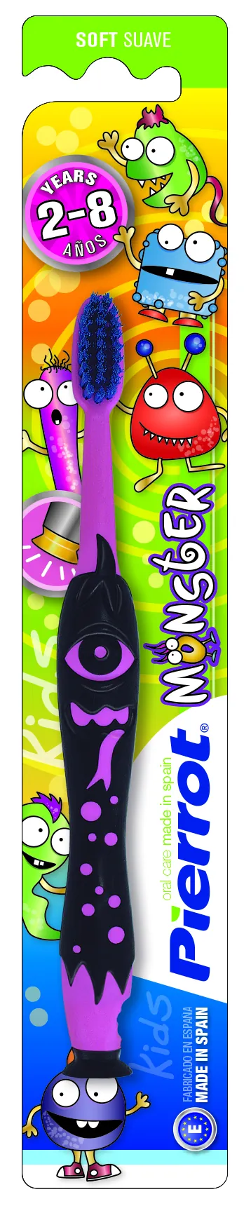 Зубна щітка Pierrot Monster Монстр дитяча від 2 до 8 років, Ref.97, 1 шт