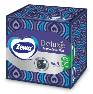 Салфетки косметические Zewa Deluxe Aroma Collection 3 слоя с ароматом, 60 шт