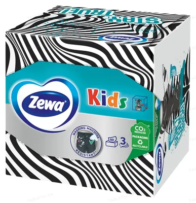 Серветки косметичні Zewa Kids 3 шари, 60 шт
