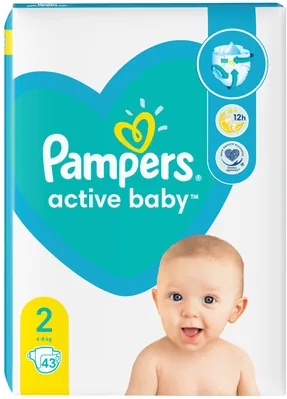 Підгузки дитячі Pampers Active Baby розмір 2, 4-8 кг, 43 шт