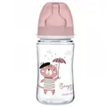 Пляшечка Canpol Babies Easystart Bonjour Paris 35/232_pin антиколікова з широким отвором, рожева, 240 мл
