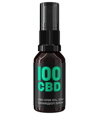 Канабідіол 100%CBD Олія 10%, спрей оральний по 20 мл флаконі, 120 доз