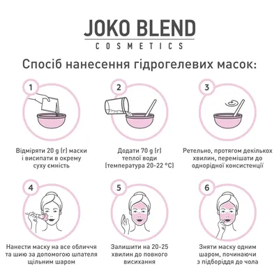 Маска для обличчя Joko Blend гідрогелева Bourbon Rose, 20 г