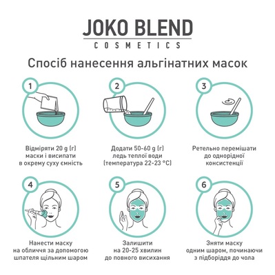 Маска вокруг глаз Joko Blend альгинатная с пептидами, 20 г