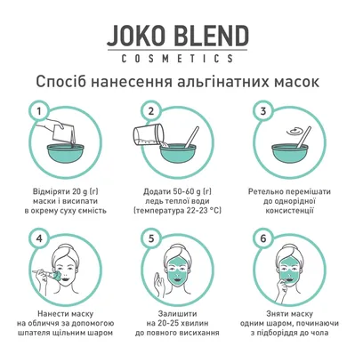 Маска навколо очей Joko Blend альгінатна з пептидами, 20 г