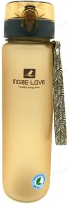 Пляшка для води Casno More Love MX-5041 коричневий, 1050 мл