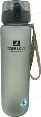 Пляшка для води Casno More Love MX-5041 сірий, 1050 мл