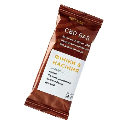 Батончик Pephemp CBD BAR Фініки та Насіння, 50 г