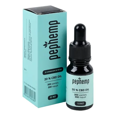 Олія Pephemp CBD Isolate 20% зі смаком м'яти, 10 мл