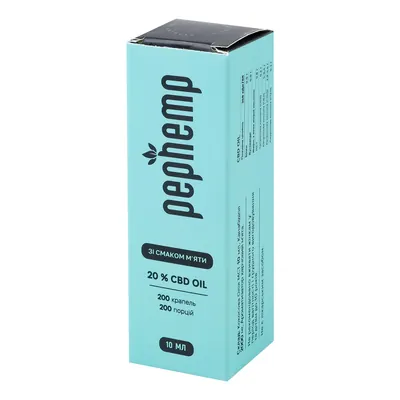 Олія Pephemp CBD Isolate 20% зі смаком м'яти, 10 мл
