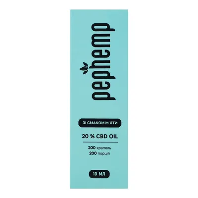 Олія Pephemp CBD Isolate 20% зі смаком м'яти, 10 мл