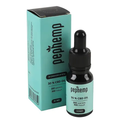 Олія Pephemp CBD Isolate 30% зі смаком м'яти, 10 мл