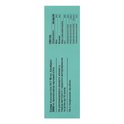 Олія Pephemp CBD Isolate 30% зі смаком м'яти, 10 мл