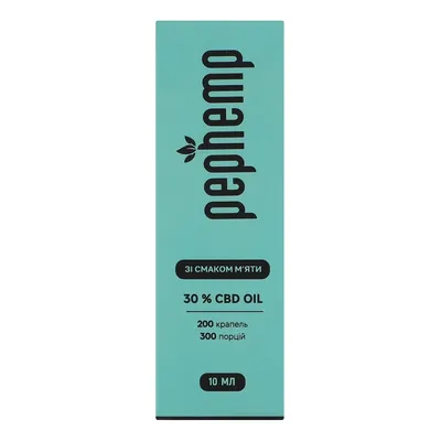 Олія Pephemp CBD Isolate 30% зі смаком м'яти, 10 мл