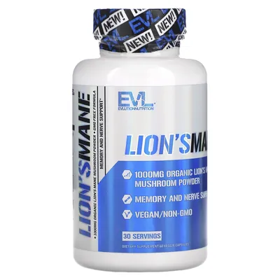 Їжовик гребінчастий EVLution Nutrition Lion's Mane вег. капсули №60
