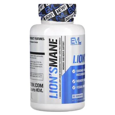 Їжовик гребінчастий EVLution Nutrition Lion's Mane вег. капсули №60