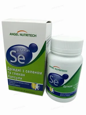 Дріжджі з селеном та глюкан Angel Nutritech капсули по 0,5 г №90