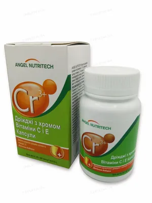 Дріжджі з хромом, вітамінами С і Е Angel Nutritech капсули по 0,5 г №90